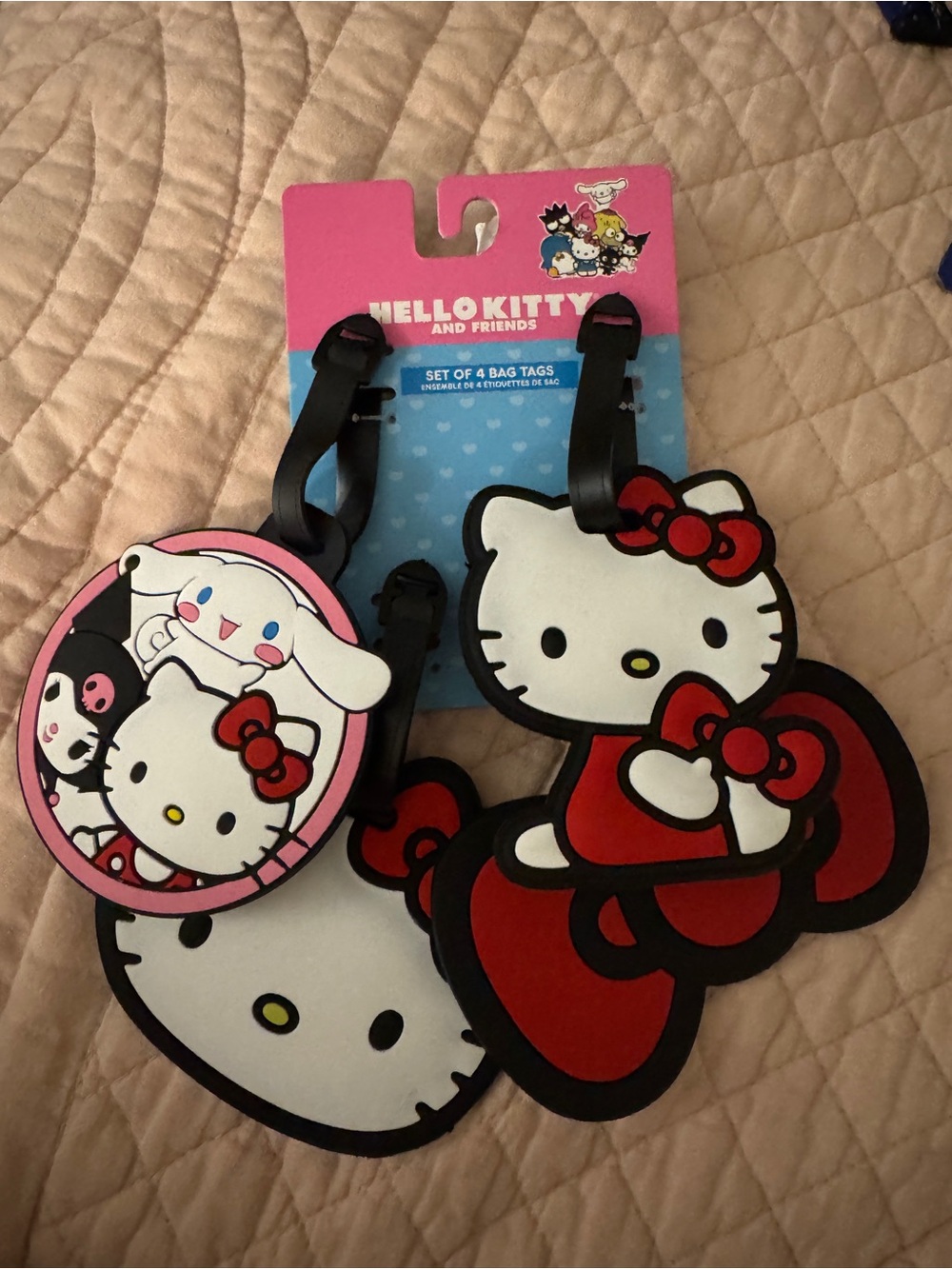 NWT Sanrio Hello Kitty & Friends Kuromi Cinnamoroll Luggage 4 Tags Set